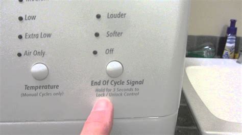The "Control Lock" status light goes out. . Whirlpool duet dryer control locked